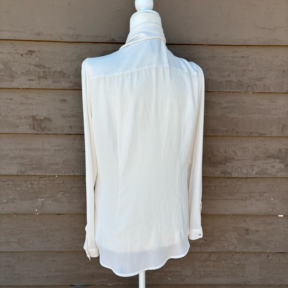 WHBM cream blouse with bow - Picture 7 of 8